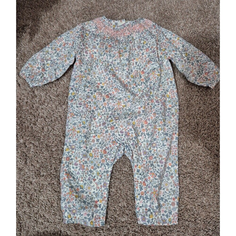Cyrillus Paris baby smocked romper size 12 months